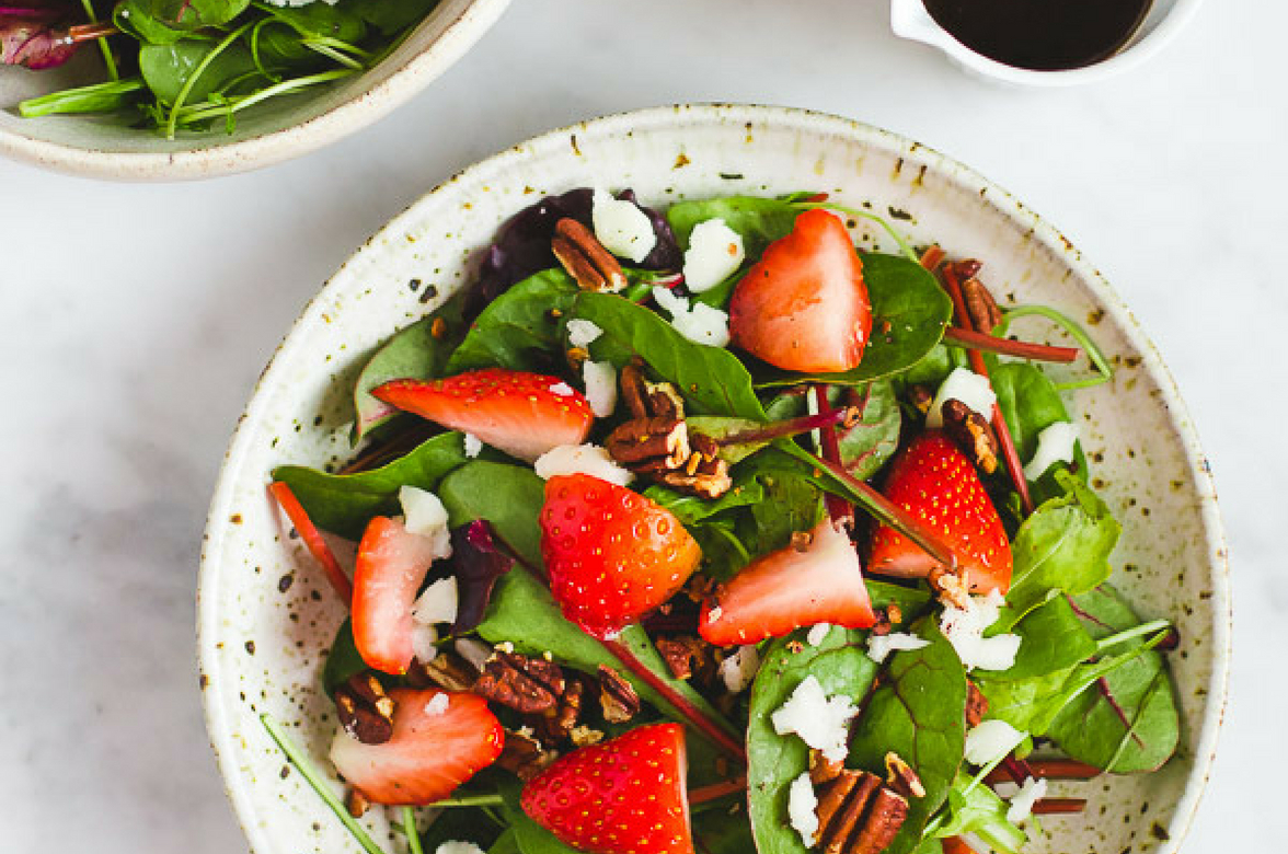 Strawberry green salad